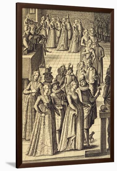 Nobles at a Reception by Giacomo Franco), 1610-null-Framed Giclee Print