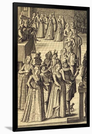 Nobles at a Reception by Giacomo Franco), 1610-null-Framed Giclee Print