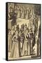 Nobles at a Reception by Giacomo Franco), 1610-null-Framed Stretched Canvas