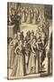 Nobles at a Reception by Giacomo Franco), 1610-null-Stretched Canvas