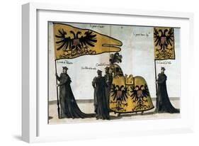 Nobles Carry the Grand Imperial Standard and the Grand Imperial Banner-Albrecht Altdorfer-Framed Giclee Print
