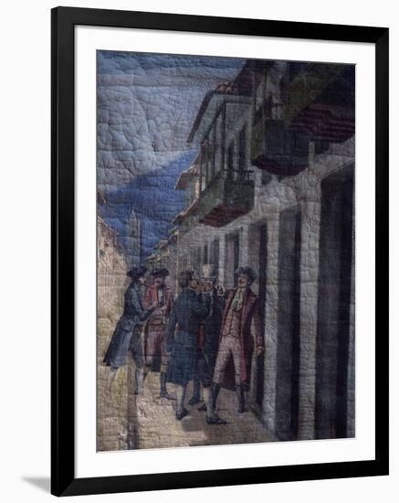 Nobles from Santa Fe De Bogota, Taking Advantage of Spanish Invasion by Napoleon's Army-null-Framed Giclee Print