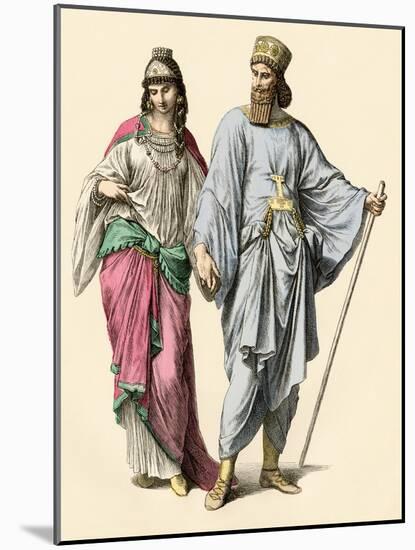 Nobles of Ancient Media, Part of the Assyrian and Persian Empires-null-Mounted Giclee Print