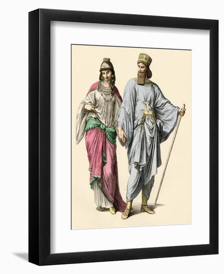 Nobles of Ancient Media, Part of the Assyrian and Persian Empires-null-Framed Premium Giclee Print