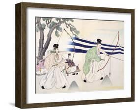 Nobles Practice Archery-null-Framed Giclee Print