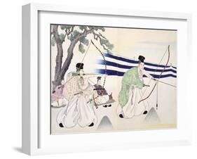 Nobles Practice Archery-null-Framed Giclee Print