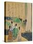 Nobles Viewing the Nunobiki Waterfall, C.1643-Tawaraya Sotatsu-Stretched Canvas