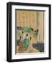 Nobles Viewing the Nunobiki Waterfall, C.1643-Tawaraya Sotatsu-Framed Giclee Print