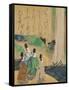 Nobles Viewing the Nunobiki Waterfall, C.1643-Tawaraya Sotatsu-Framed Stretched Canvas