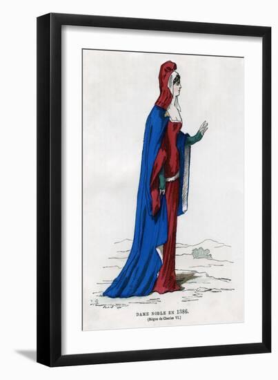 Noblewoman of the Time of Charles VI of France, 1386 (1882-188)-Petit-Framed Giclee Print