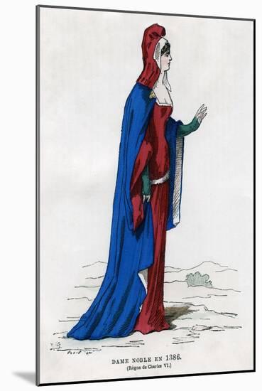 Noblewoman of the Time of Charles VI of France, 1386 (1882-188)-Petit-Mounted Giclee Print