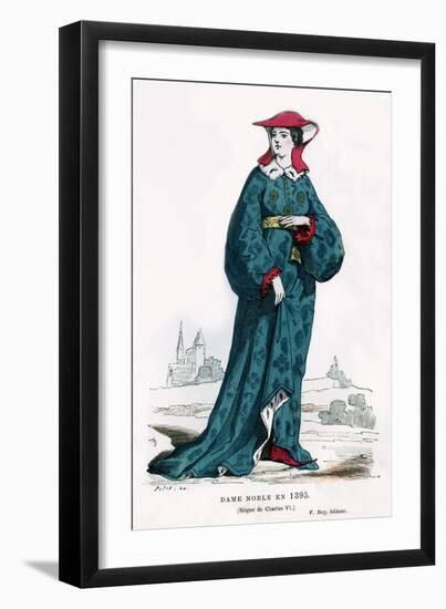 Noblewoman of the Time of Charles VI of France, 1395 (1882-188)-Petit-Framed Giclee Print