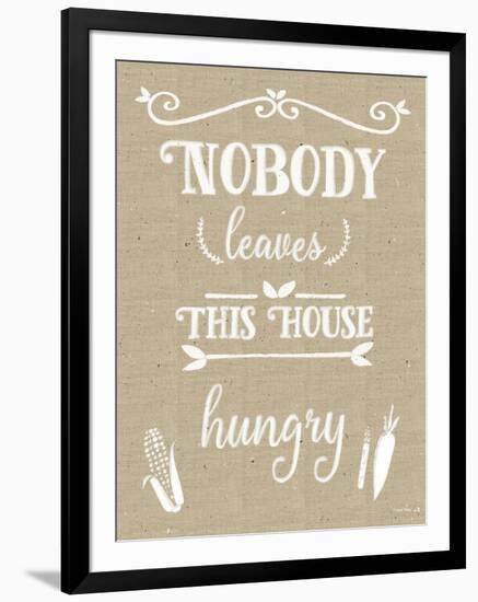 Nobody Leaves House Hungry Burlap Distress Treatment-Leslie Wing-Framed Giclee Print