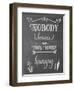 Nobody Leaves This House Hungry Chalk-Leslie Wing-Framed Premium Giclee Print