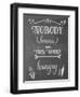Nobody Leaves This House Hungry Chalk-Leslie Wing-Framed Premium Giclee Print