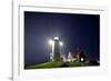 Nobska Light in Fog at Night-Paul Souders-Framed Photographic Print