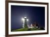 Nobska Light in Fog at Night-Paul Souders-Framed Photographic Print