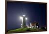 Nobska Light in Fog at Night-Paul Souders-Framed Photographic Print