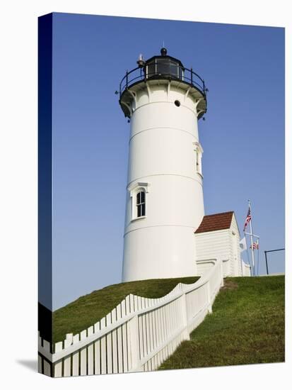 Nobska Point Lighthouse on Cape Cod-Walter Bibikow-Stretched Canvas