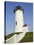 Nobska Point Lighthouse on Cape Cod-Walter Bibikow-Stretched Canvas