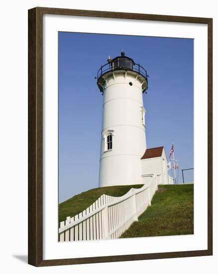 Nobska Point Lighthouse on Cape Cod-Walter Bibikow-Framed Photographic Print