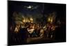 Nocturnal Dance in Piazza Barberini after Harvest-Bartolomeo Pinelli-Mounted Giclee Print