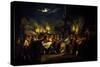 Nocturnal Dance in Piazza Barberini after Harvest-Bartolomeo Pinelli-Stretched Canvas