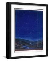 Nocturnal Landscape, Illustration from Rudyard Kipling's 'Kim', 1930-Francois-Louis Schmied-Framed Giclee Print