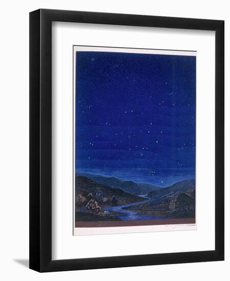 Nocturnal Landscape, Illustration from Rudyard Kipling's 'Kim', 1930-Francois-Louis Schmied-Framed Giclee Print