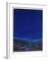 Nocturnal Landscape, Illustration from Rudyard Kipling's 'Kim', 1930-Francois-Louis Schmied-Framed Giclee Print