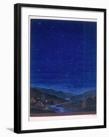 Nocturnal Landscape, Illustration from Rudyard Kipling's 'Kim', 1930-Francois-Louis Schmied-Framed Giclee Print