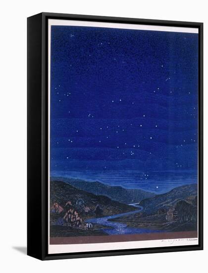 Nocturnal Landscape, Illustration from Rudyard Kipling's 'Kim', 1930-Francois-Louis Schmied-Framed Stretched Canvas