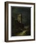 Nocturnal Landscape with Night Watchman, about 1875/80-Carl Spitzweg-Framed Giclee Print