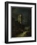 Nocturnal Landscape with Night Watchman, about 1875/80-Carl Spitzweg-Framed Giclee Print