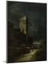 Nocturnal Landscape with Night Watchman, about 1875/80-Carl Spitzweg-Mounted Giclee Print