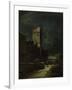 Nocturnal Landscape with Night Watchman, about 1875/80-Carl Spitzweg-Framed Giclee Print