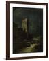 Nocturnal Landscape with Night Watchman, about 1875/80-Carl Spitzweg-Framed Giclee Print