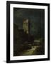 Nocturnal Landscape with Night Watchman, about 1875/80-Carl Spitzweg-Framed Giclee Print