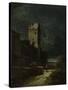 Nocturnal Landscape with Night Watchman, about 1875/80-Carl Spitzweg-Stretched Canvas