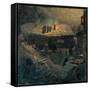 Nocturne Amongst the Tenements-Mario De Maria-Framed Stretched Canvas