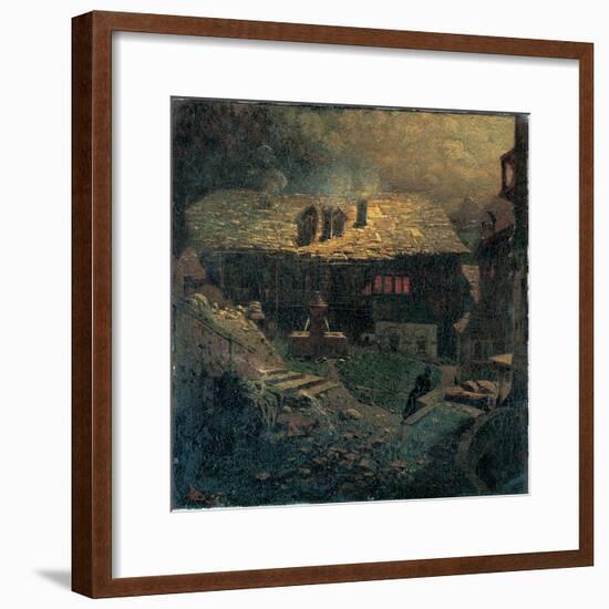 Nocturne Amongst the Tenements-Mario De Maria-Framed Giclee Print