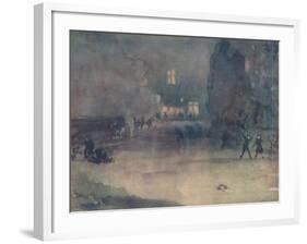 'Nocturne - Amsterdam in Snow', 1882-James Abbott McNeill Whistler-Framed Giclee Print