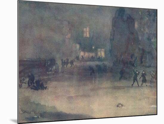 'Nocturne - Amsterdam in Snow', 1882-James Abbott McNeill Whistler-Mounted Giclee Print