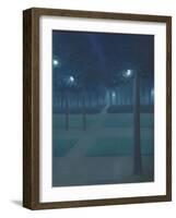 Nocturne au Parc Royal de Bruxelles-William Degouve De Nuncques-Framed Giclee Print