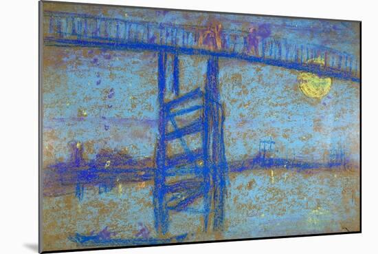 Nocturne: Battersea Bridge, 1872-1873-James Abbott McNeill Whistler-Mounted Giclee Print