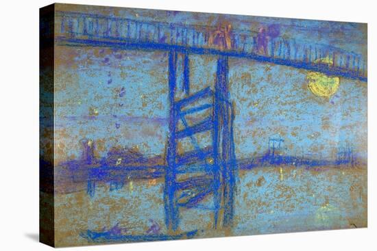 Nocturne: Battersea Bridge, 1872-1873-James Abbott McNeill Whistler-Stretched Canvas