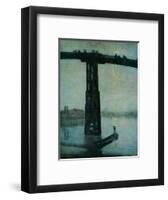 'Nocturne: Blue and Gold - Old Battersea Bridge', c1872-5-James Abbott McNeill Whistler-Framed Giclee Print