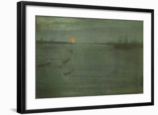 Nocturne: Blue and Gold--Southampton Water by James Mcneill Whistler-James Mcneill Whistler-Framed Giclee Print