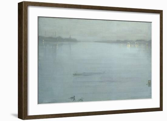 Nocturne: Blue and Silver - Cremorne Lights-James Abbott McNeill Whistler-Framed Giclee Print