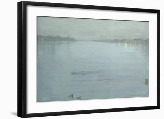 Nocturne: Blue and Silver - Cremorne Lights-James Abbott McNeill Whistler-Framed Giclee Print